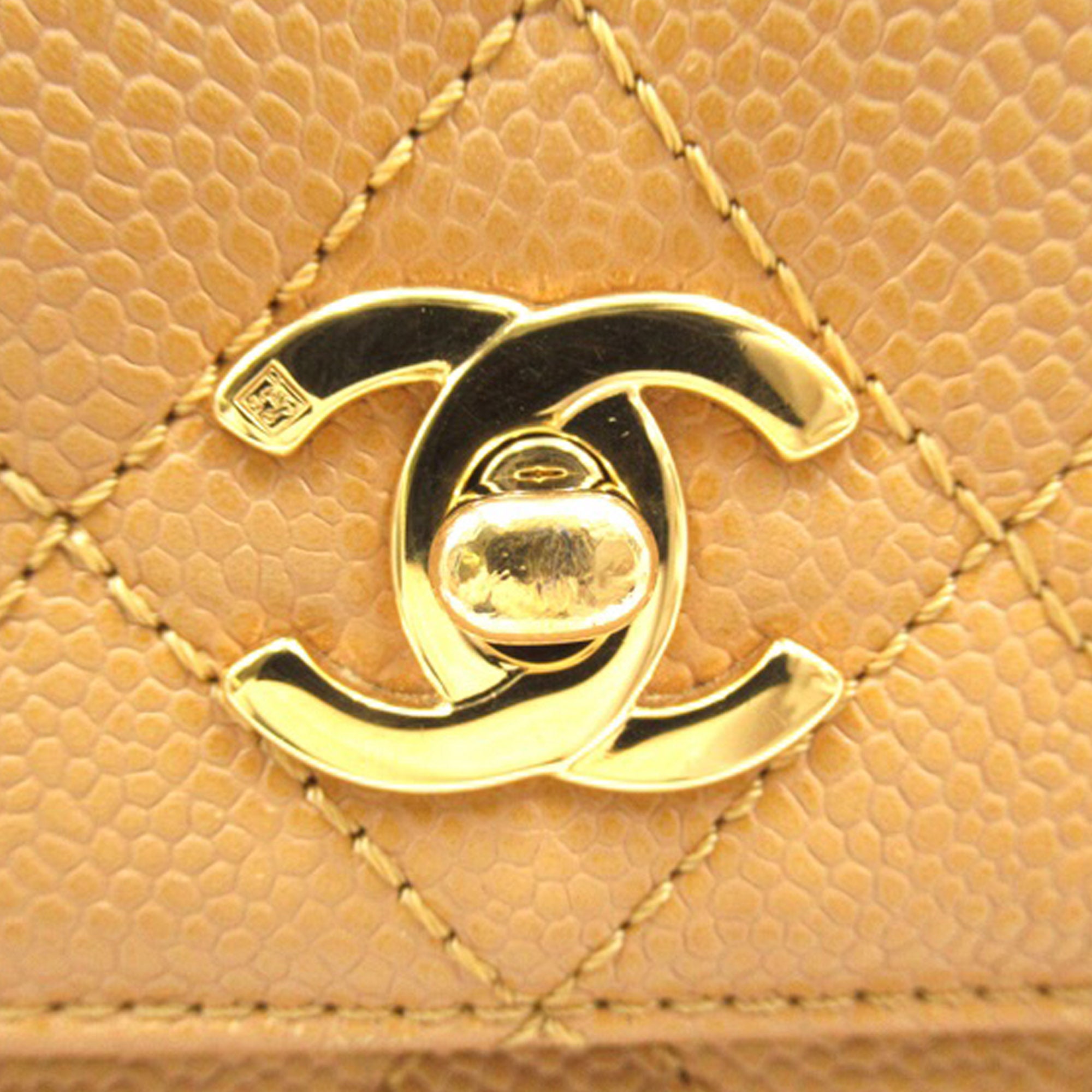 Chanel | Pre-Owned Caviar Kelly Top Handle Bag | Brown/Light Brown