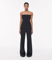 Another Tomorrow Double Face Architectural Bustier in Black – Wool Women's Top