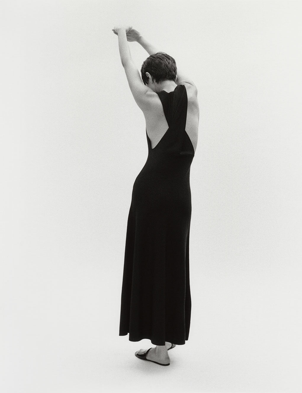 Womens | The Twist-Back Dress | Black