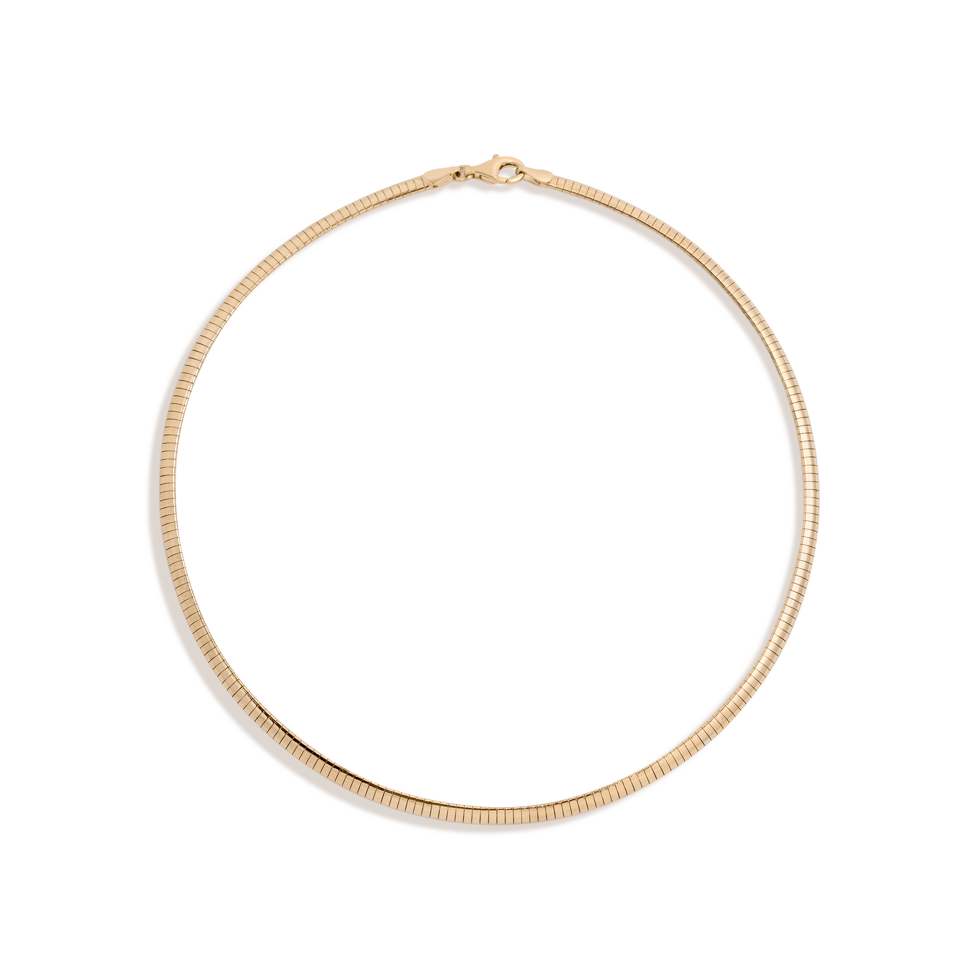 Omega Chain Necklace Vermeil Yellow Gold 4mm