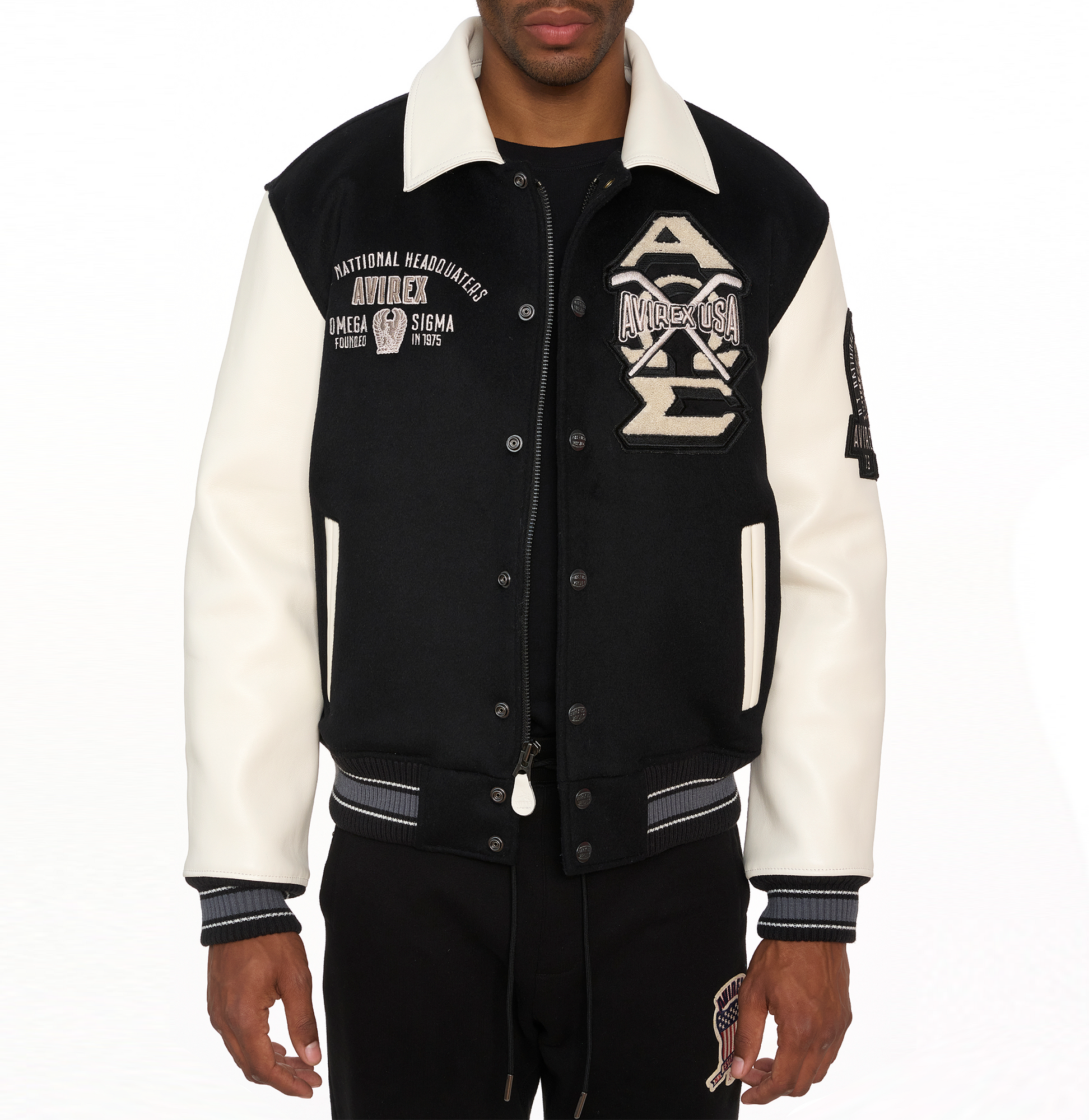 Omega Wool-Leather Jacket | Black