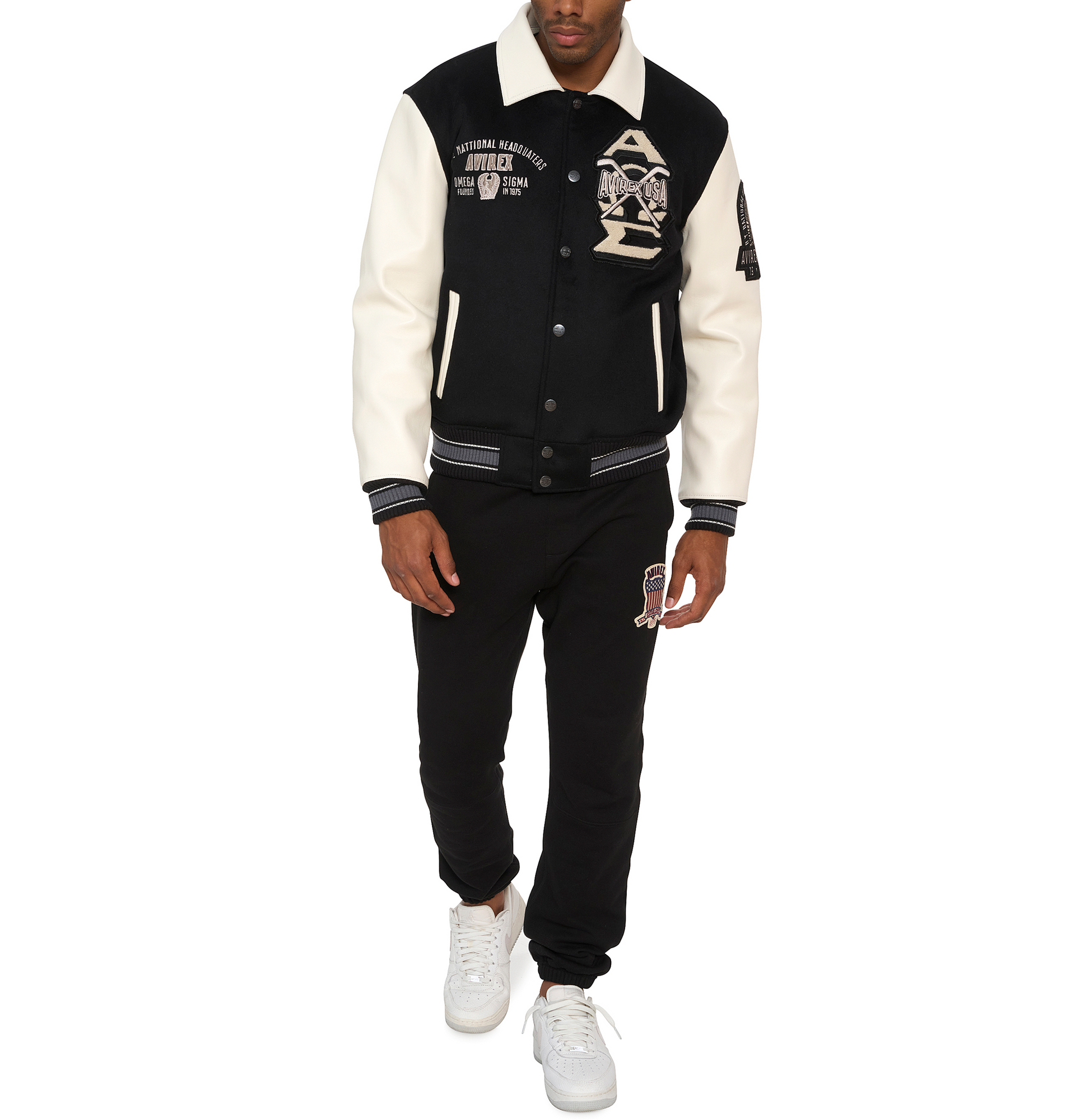 Omega Wool-Leather Jacket | Black