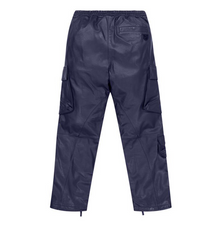 Leather Cargo Pant | Navy Blue