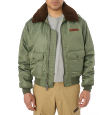 Sky Charmer B-15 Nylon Bomber Jacket | Flight Green