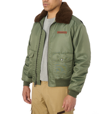 Sky Charmer B-15 Nylon Bomber Jacket | Flight Green