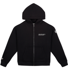 Racer Full Zip Hoodie | Black