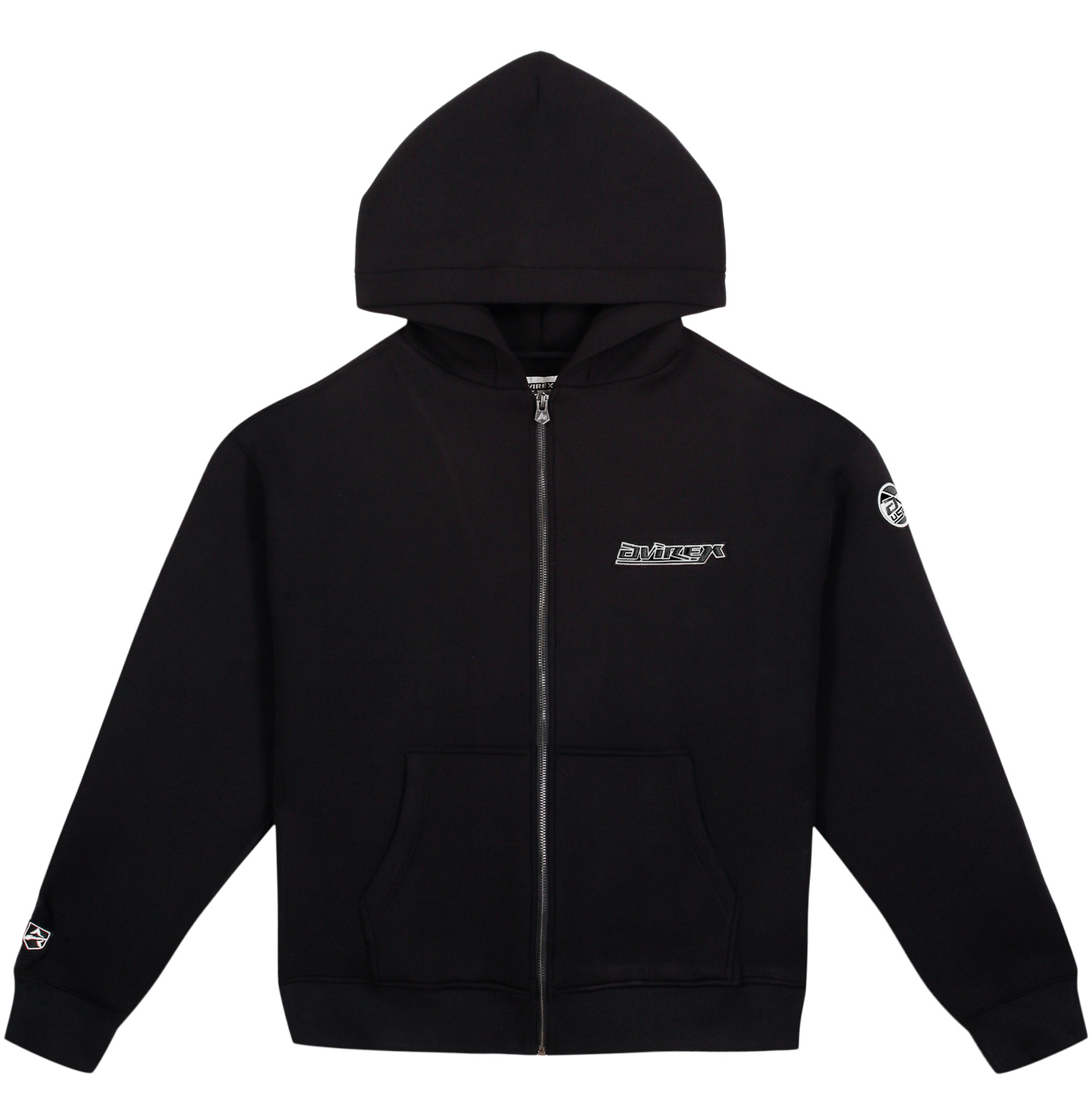 Racer Full Zip Hoodie | Black