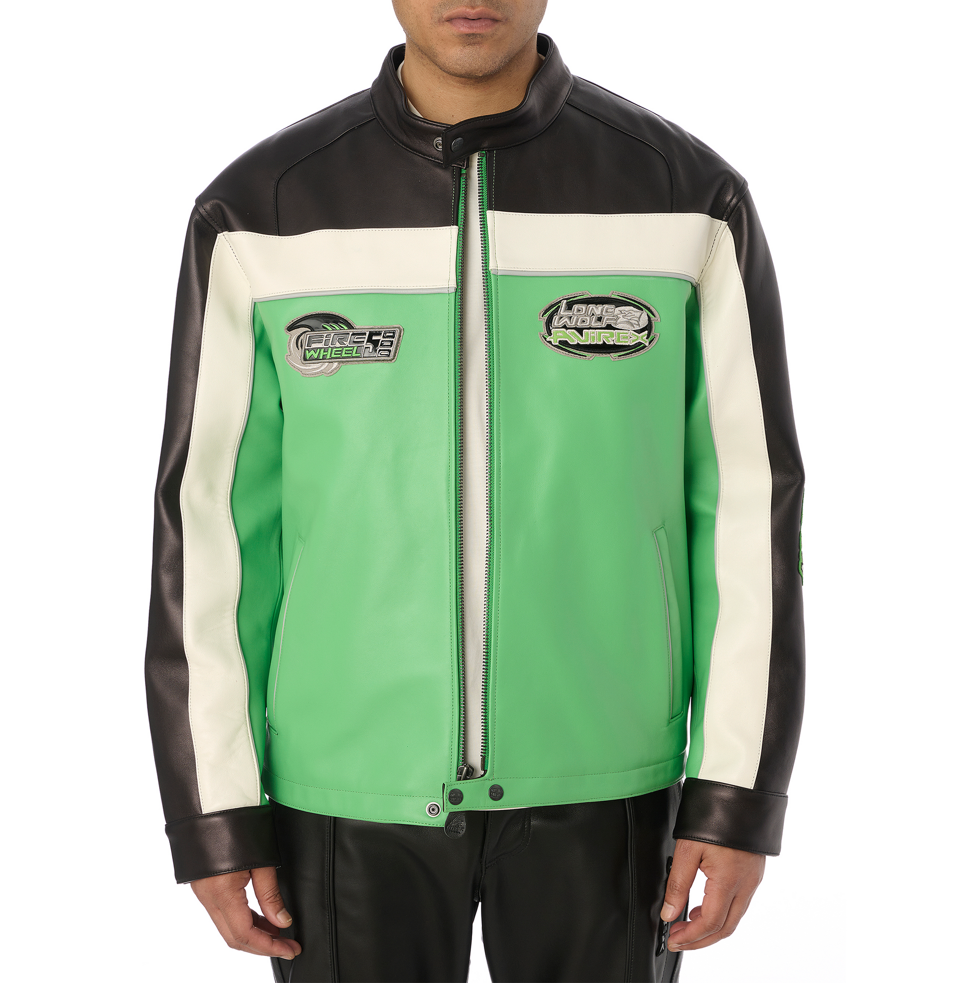 Lone Wolf Racer Jacket | Lime Green