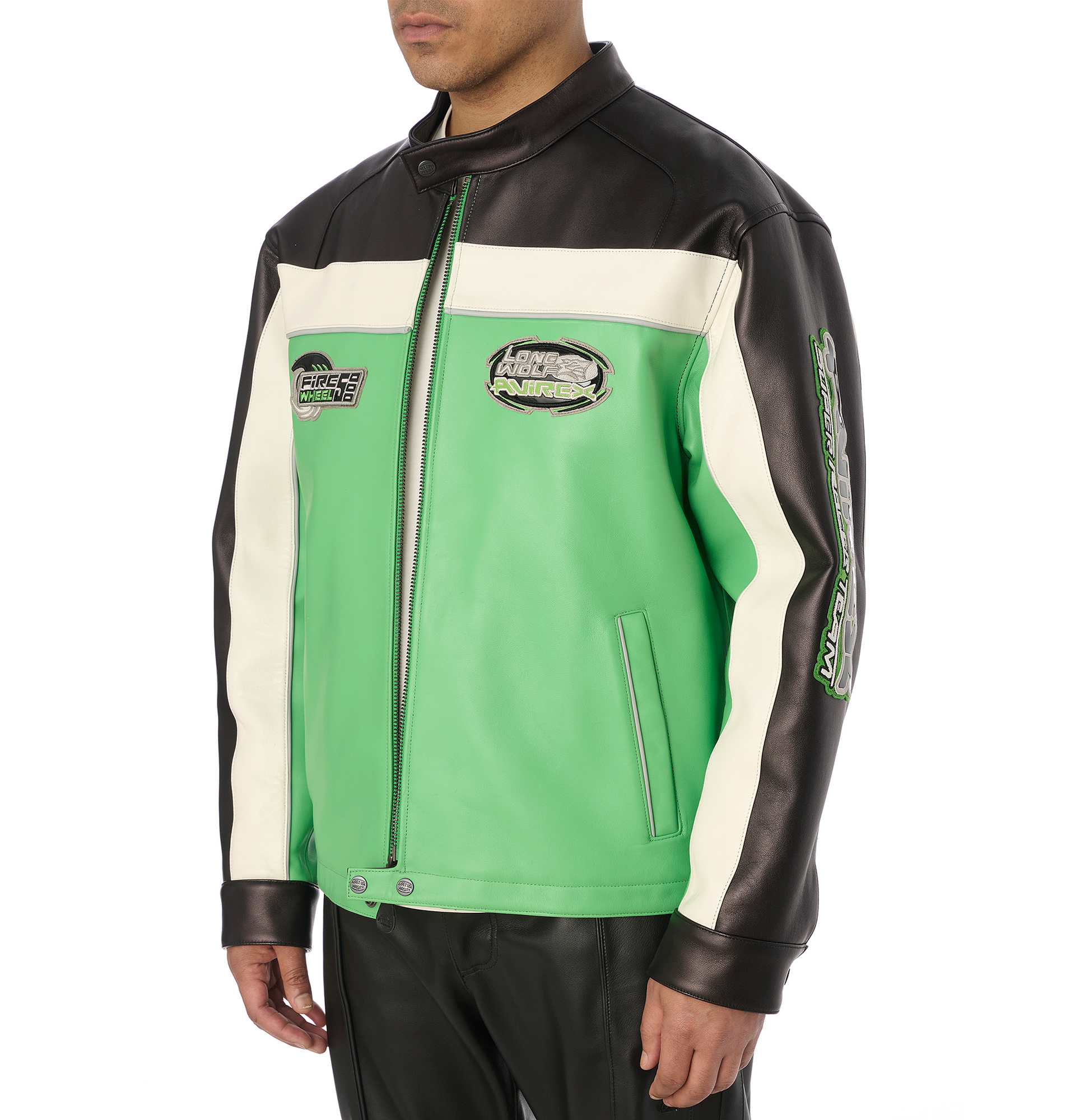 Lone Wolf Racer Jacket | Lime Green