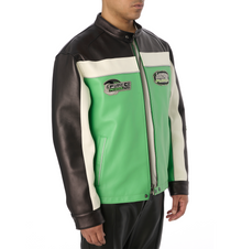 Lone Wolf Racer Jacket | Lime Green
