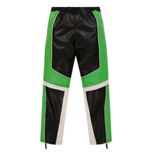 Leather Racing Pant | Lime Green