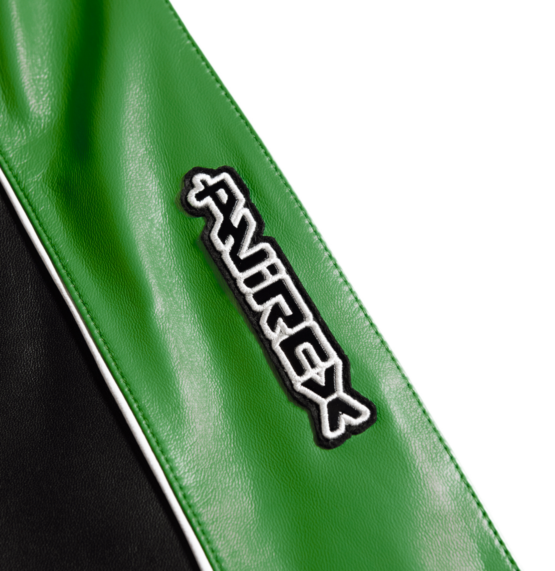 Leather Racing Pant | Lime Green