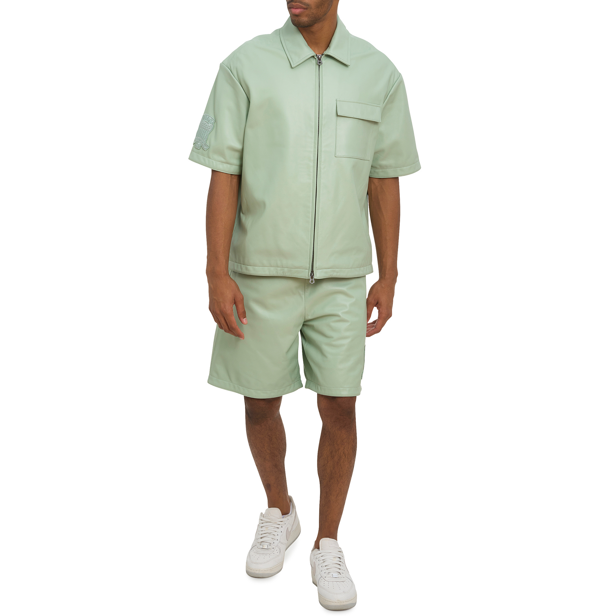 Nappa Leather Short | Seafoam