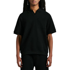 Tennis Waffle Polo | Black
