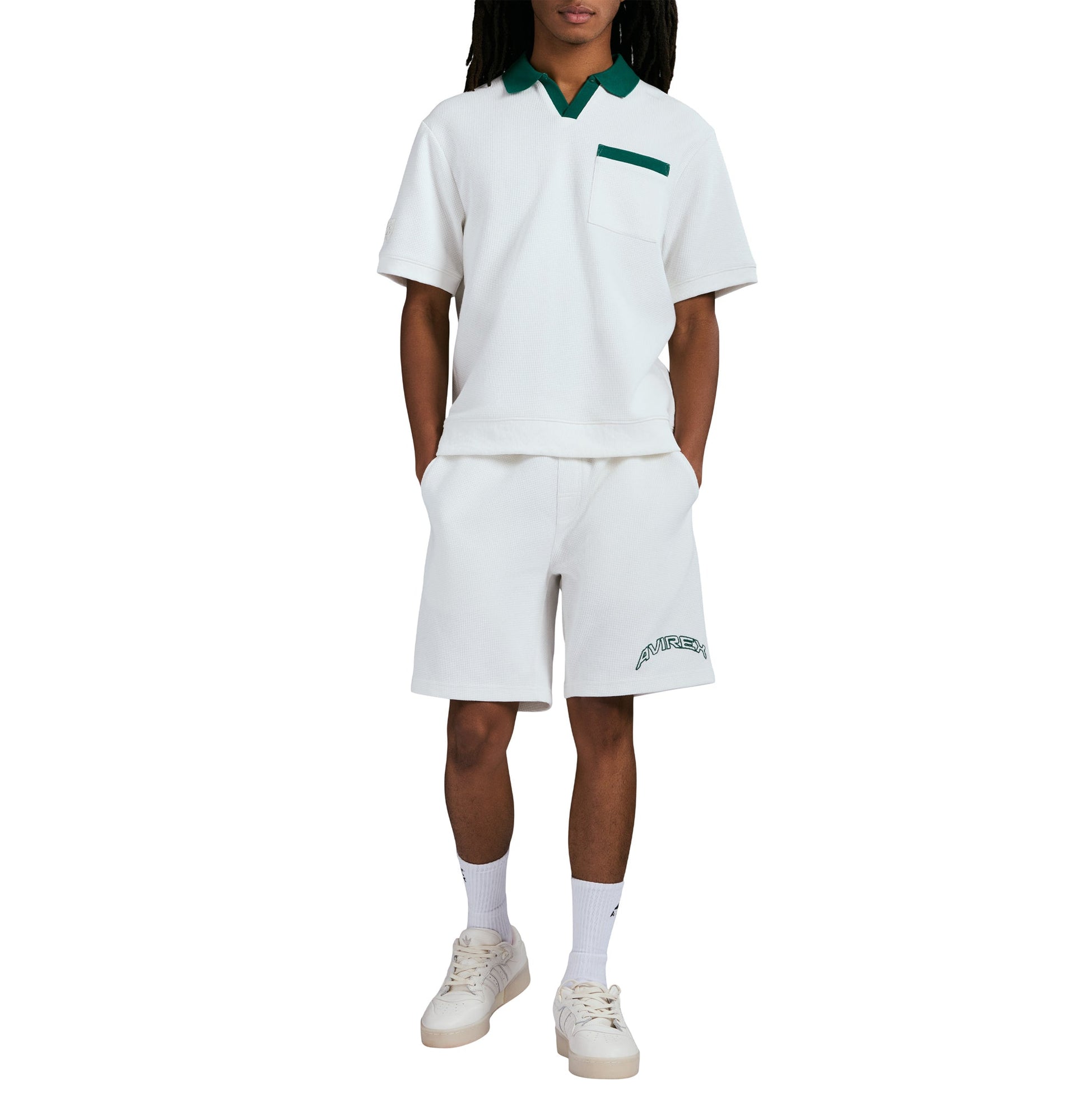 Tennis Waffle Polo | Snow White