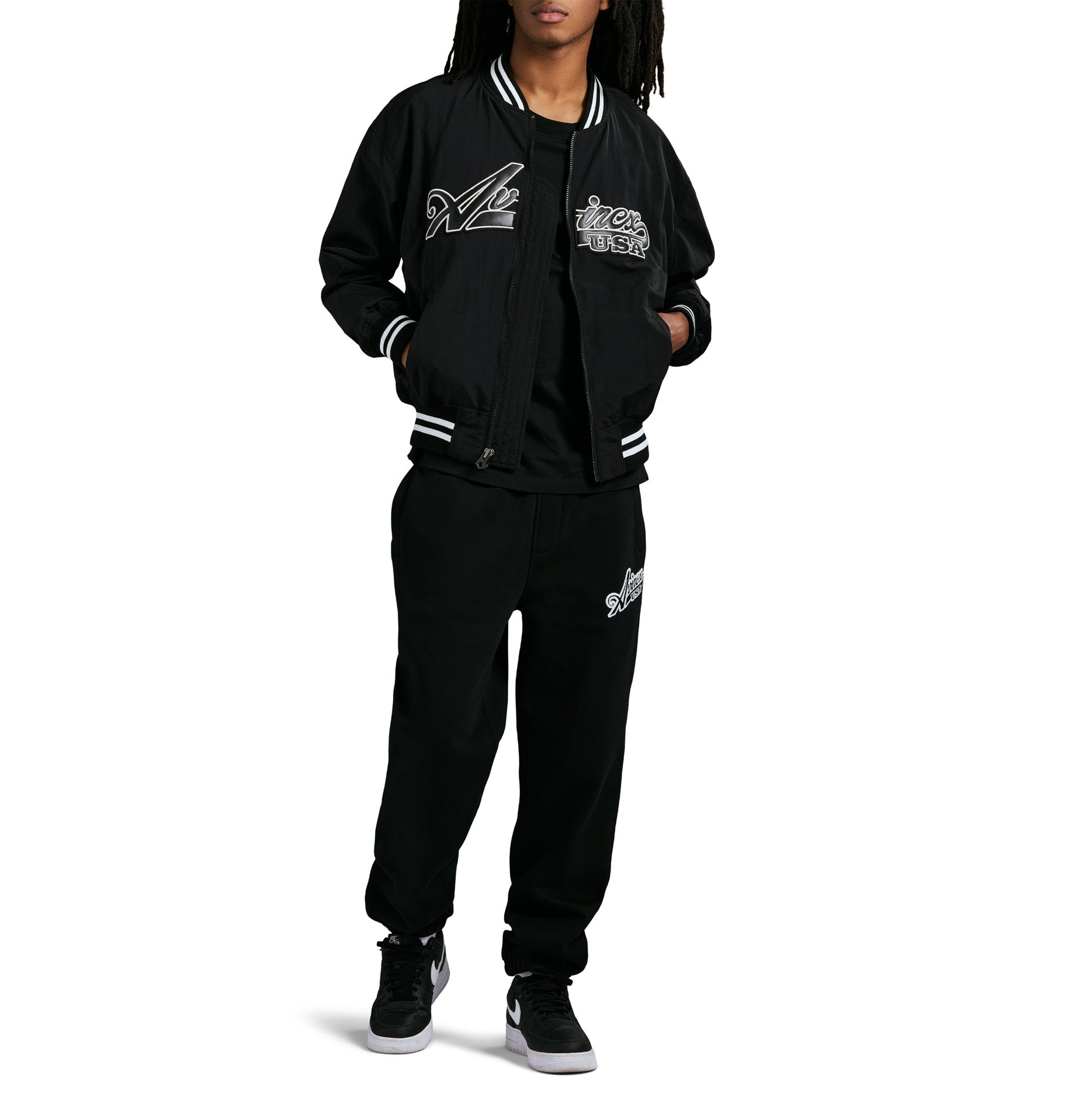 Script Nylon Jacket | Black