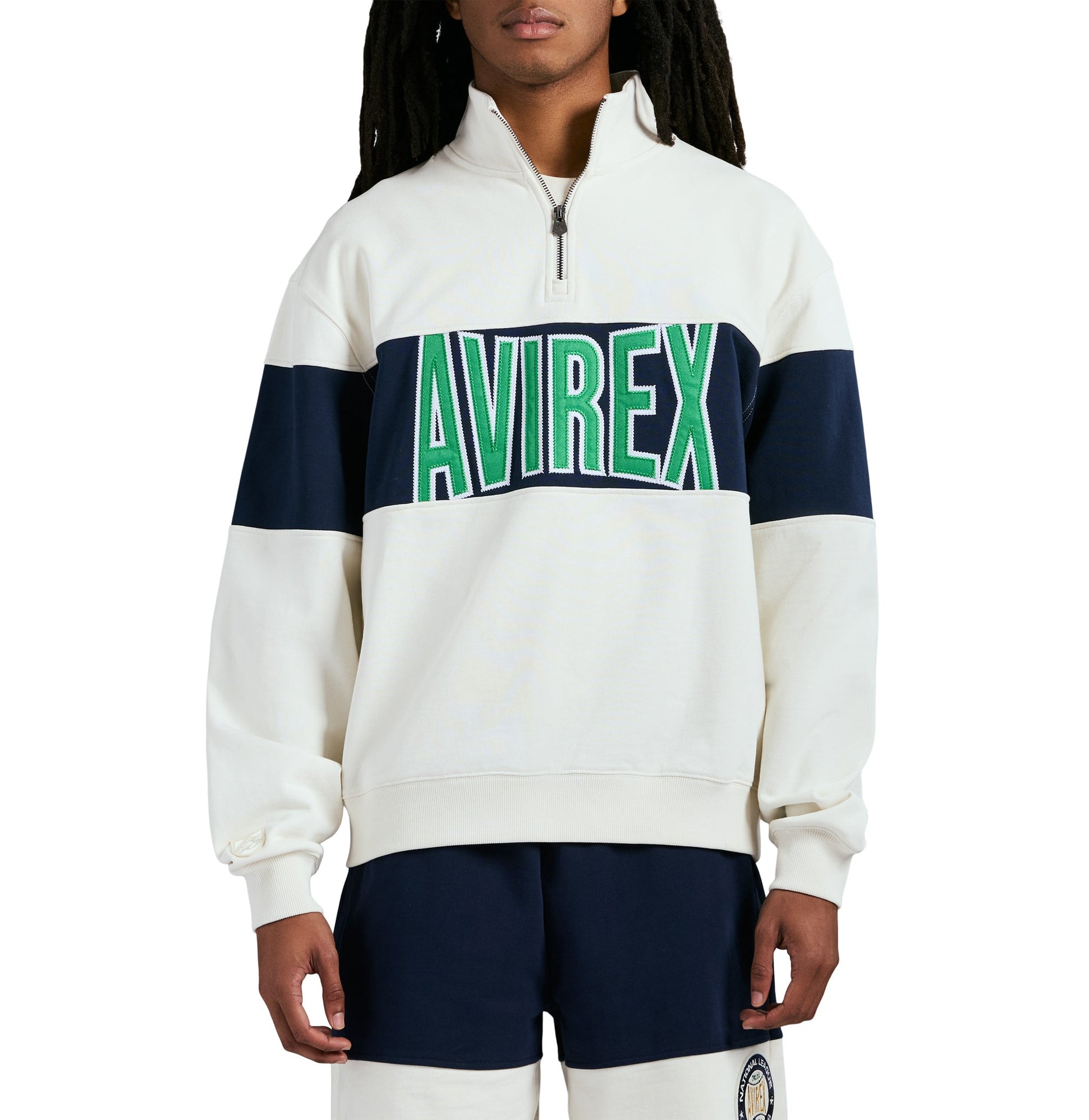 Mock Neck Sweatshirt | Ecru