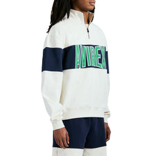 Mock Neck Sweatshirt | Ecru