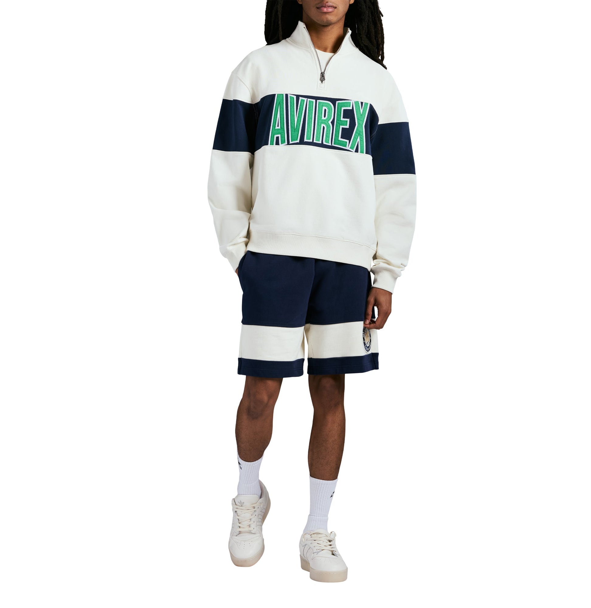 Mock Neck Sweatshirt | Ecru