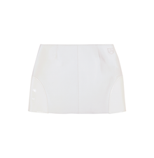 Patent Leather Moto Skirt | Snow White