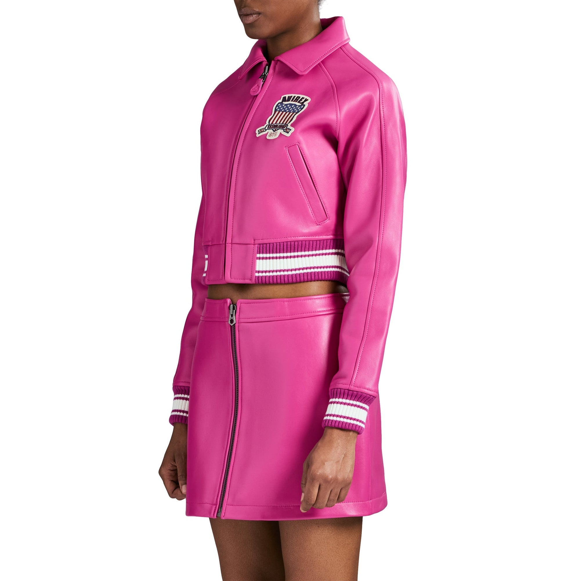 Cropped Icon Jacket | Berry