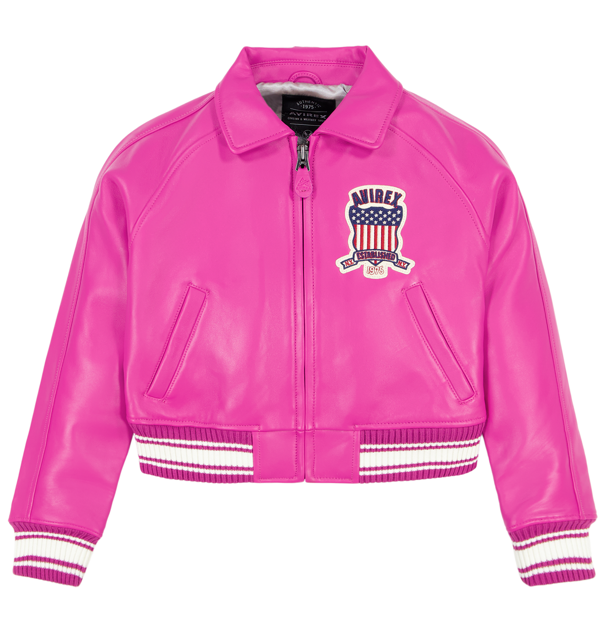 Cropped Icon Jacket | Berry