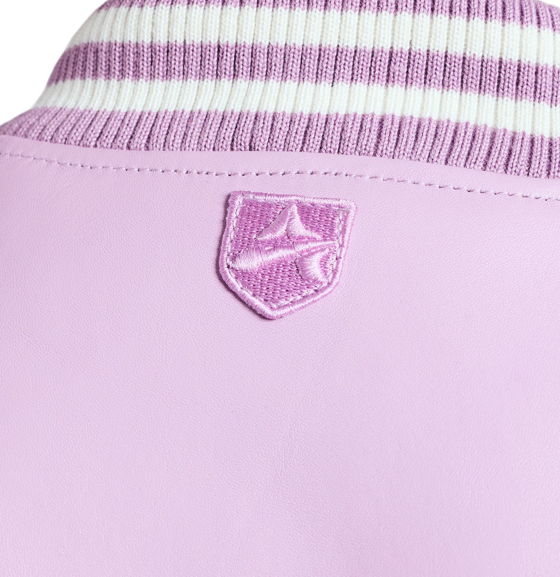 Cropped Script Jacket | Violet