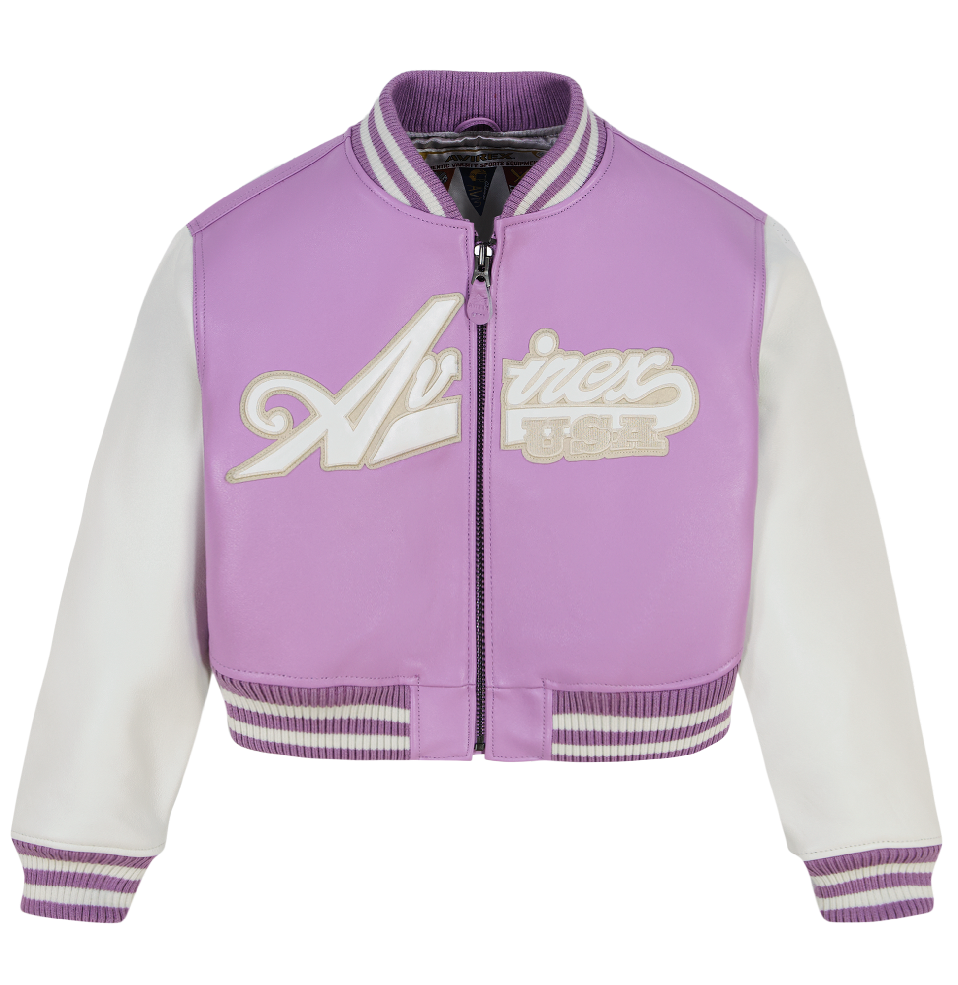 Cropped Script Jacket | Violet