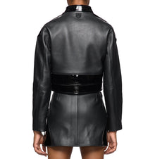 Cropped Moto Jacket | Black