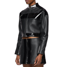 Cropped Moto Jacket | Black