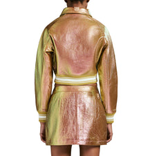 Metallic Icon Skirt | Berry
