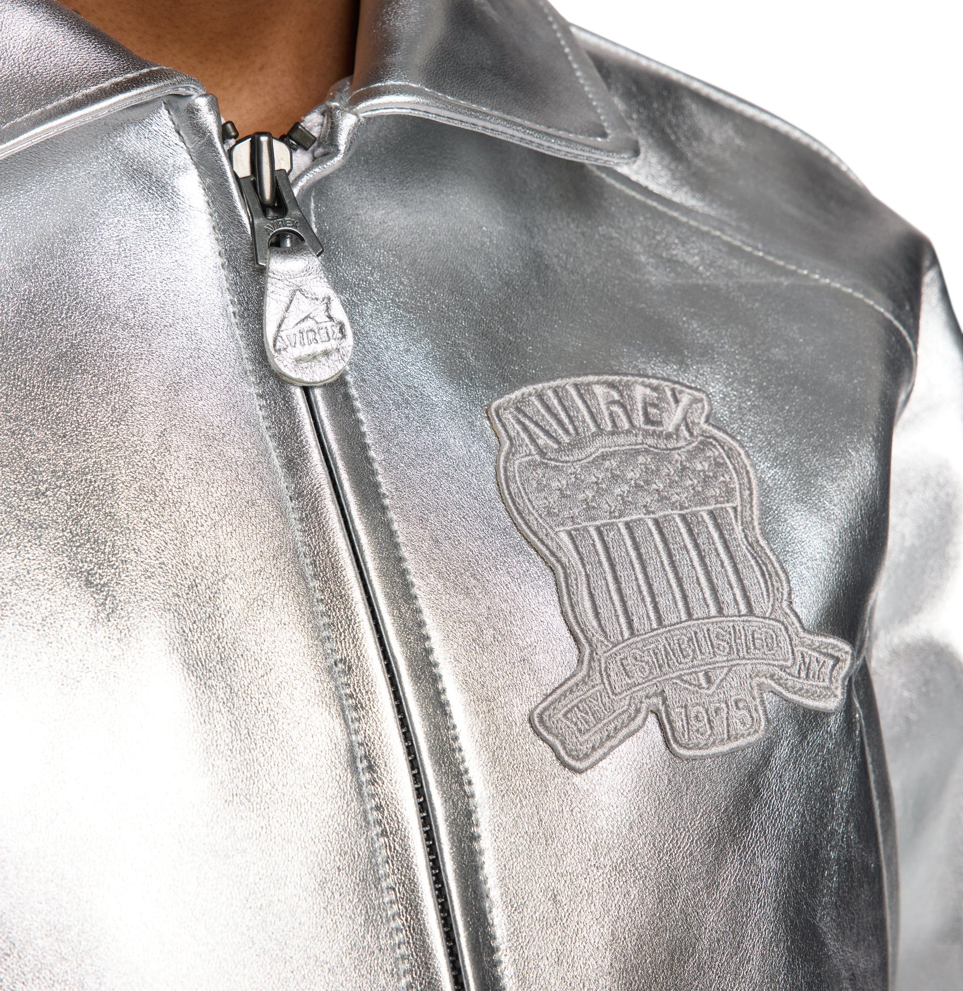 Limited Edition Cropped Metallic Icon Jacket | Silver