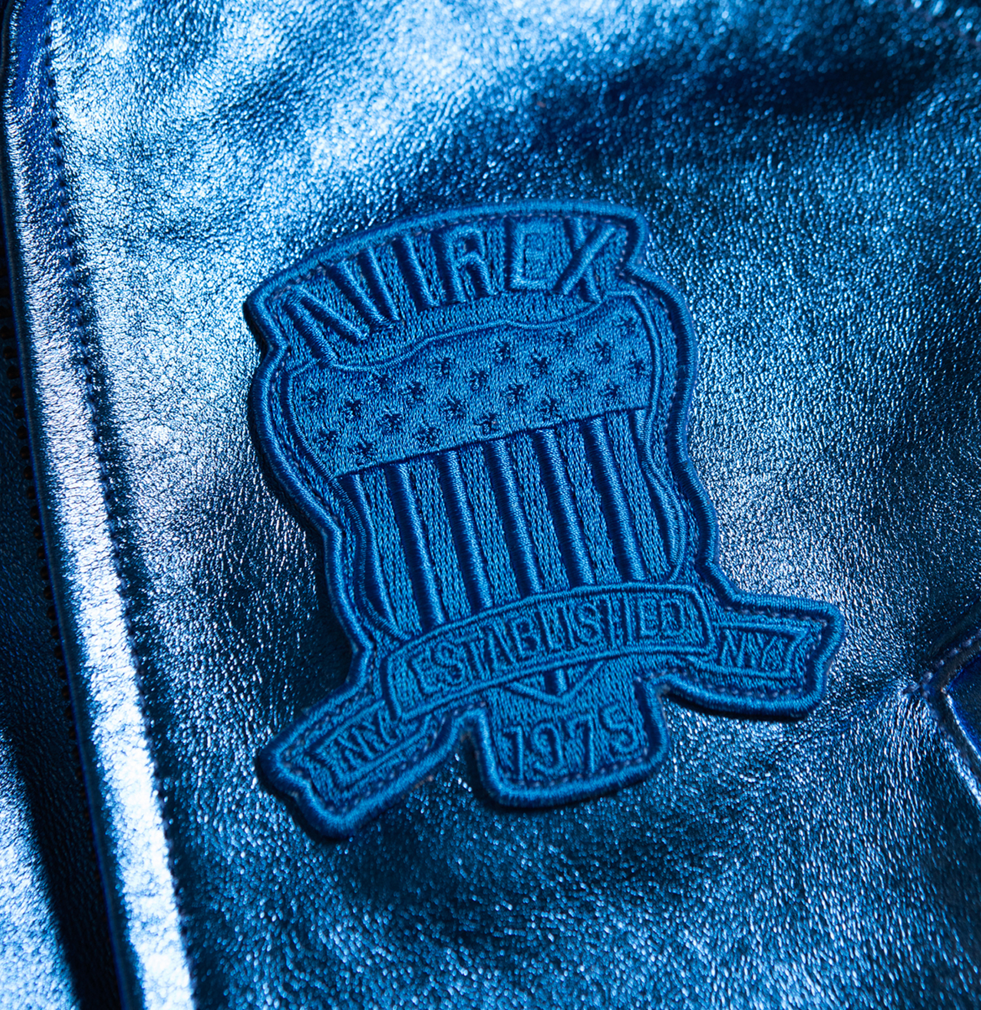 Limited Edition Cropped Metallic Icon Jacket | Electric Blue