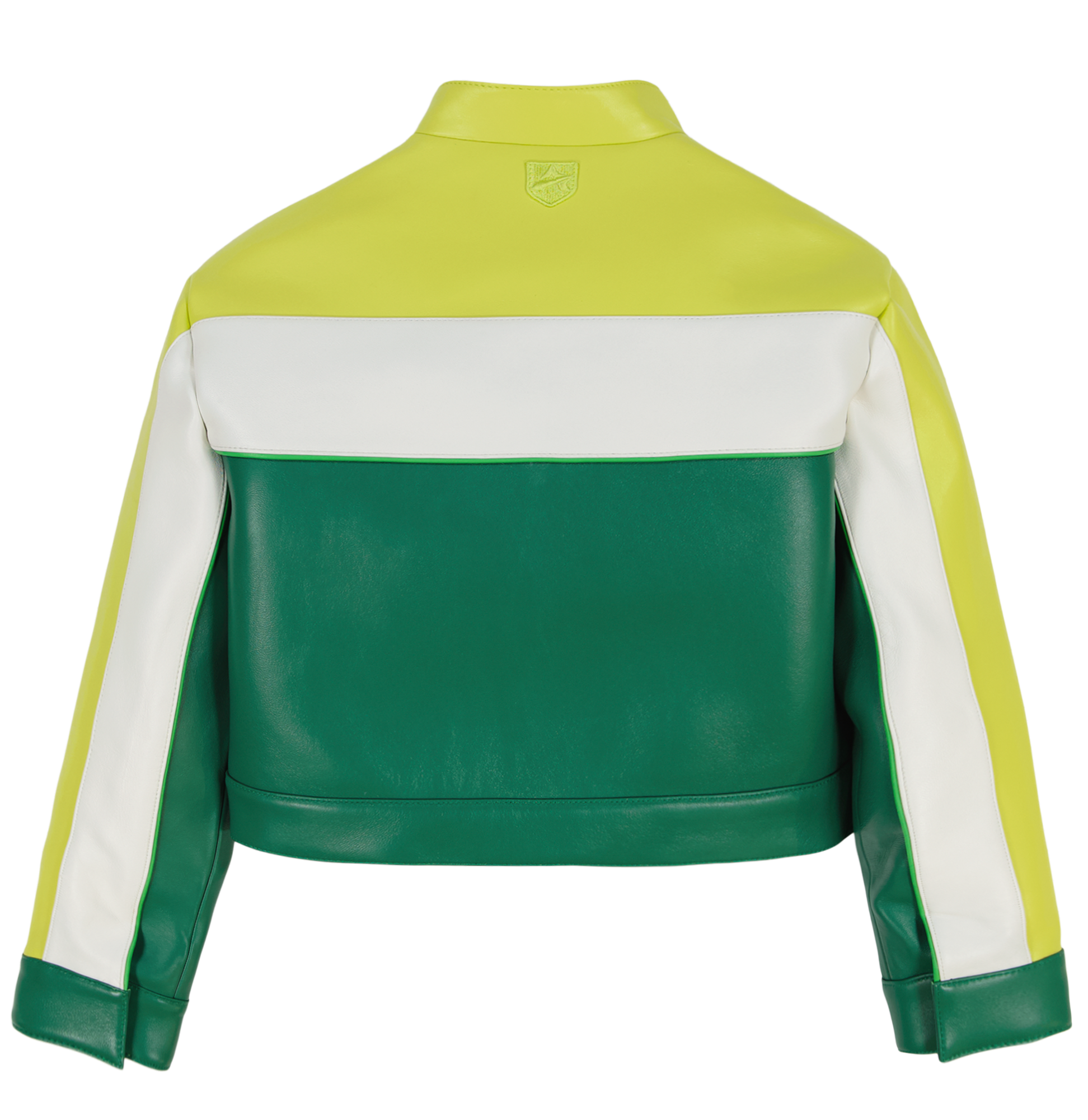 Cropped Colorblock Moto Jacket | Limeade