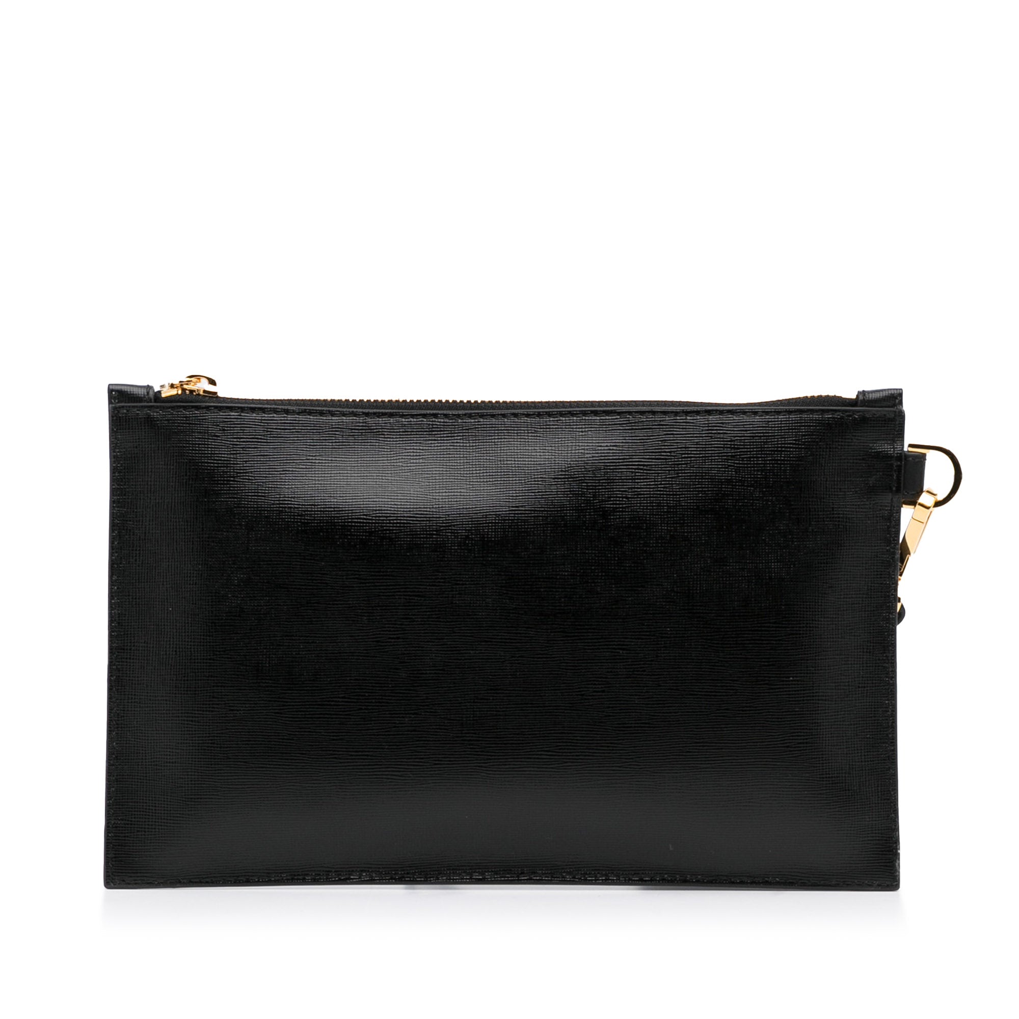 Versace | Pre-Owned License Plate Clutch | Black