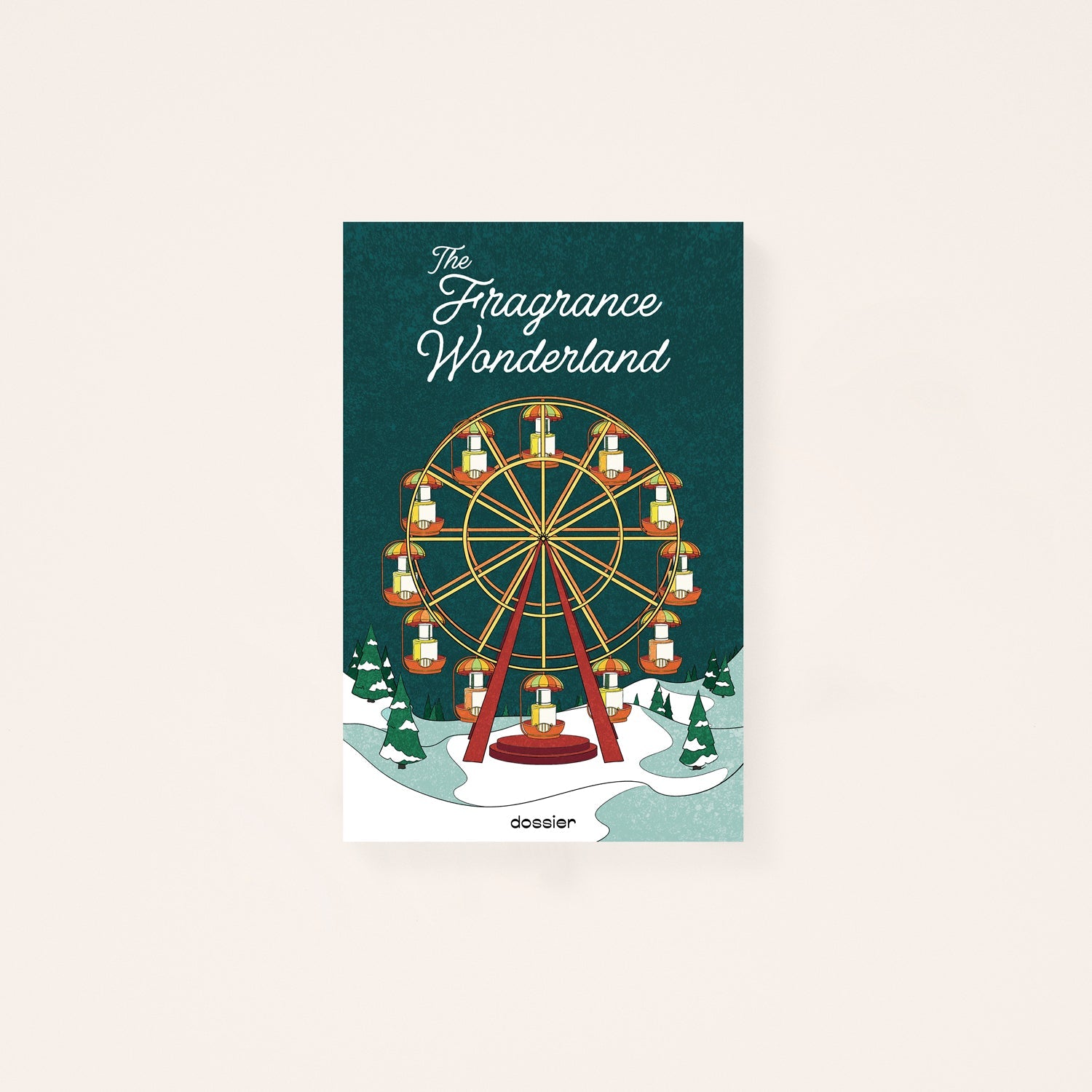 Advent calendar fragrances with ferris wheel design and with 'The Fragrance Wonderland' text on a green background