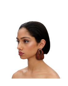 Aku Earrings | Wood