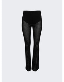 Alexander Wang | Women | Beaded Hotfix Sheer Boot Leg Pant | Black