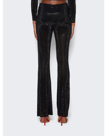 Alexander Wang | Women | Beaded Hotfix Sheer Boot Leg Pant | Black