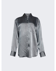 Alexander Wang | Women | Button Up Boyfrined Shirt | Oxford Blue