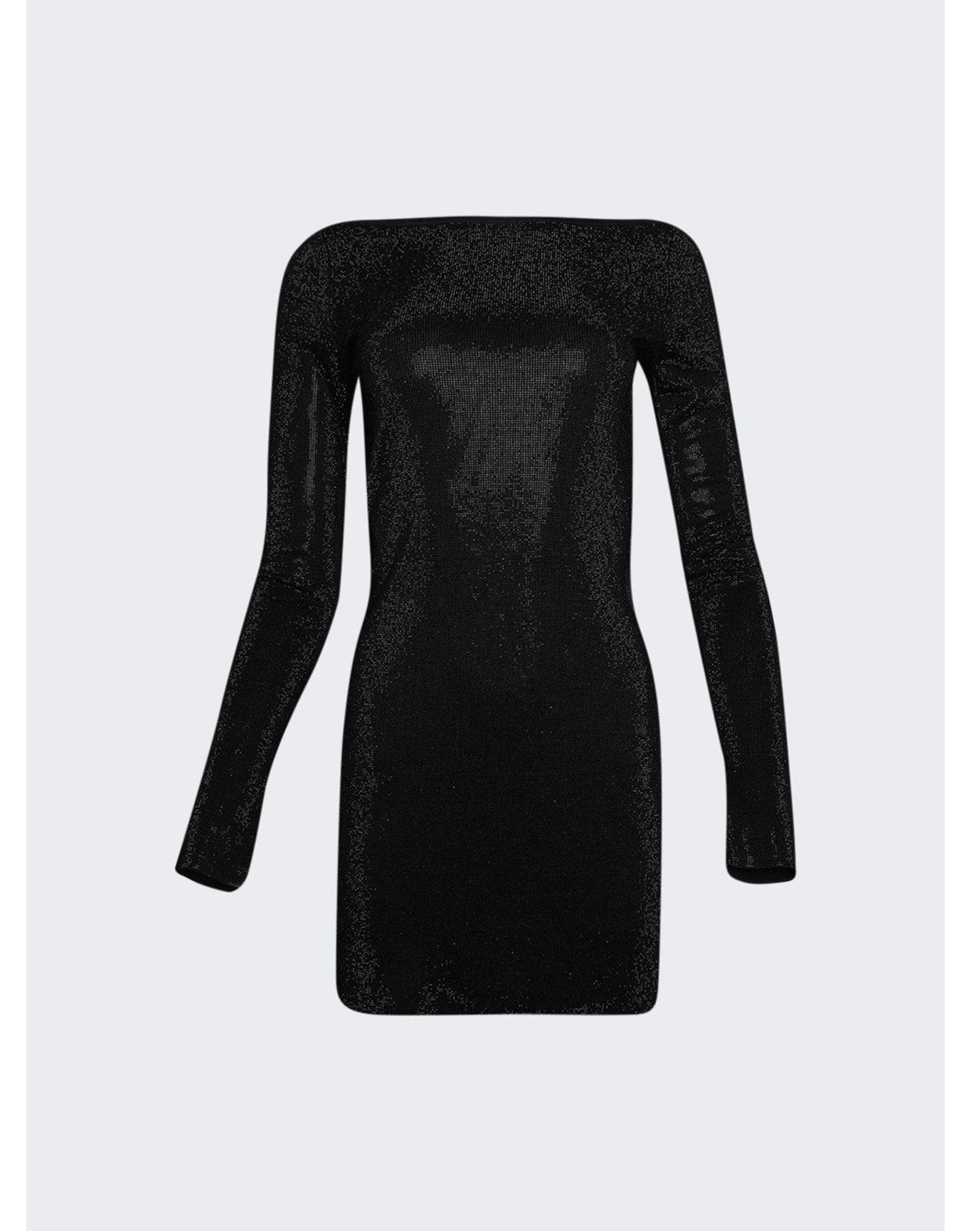 Alexander Wang | Women | Clear Bead Hotfix Mini Dress | Black