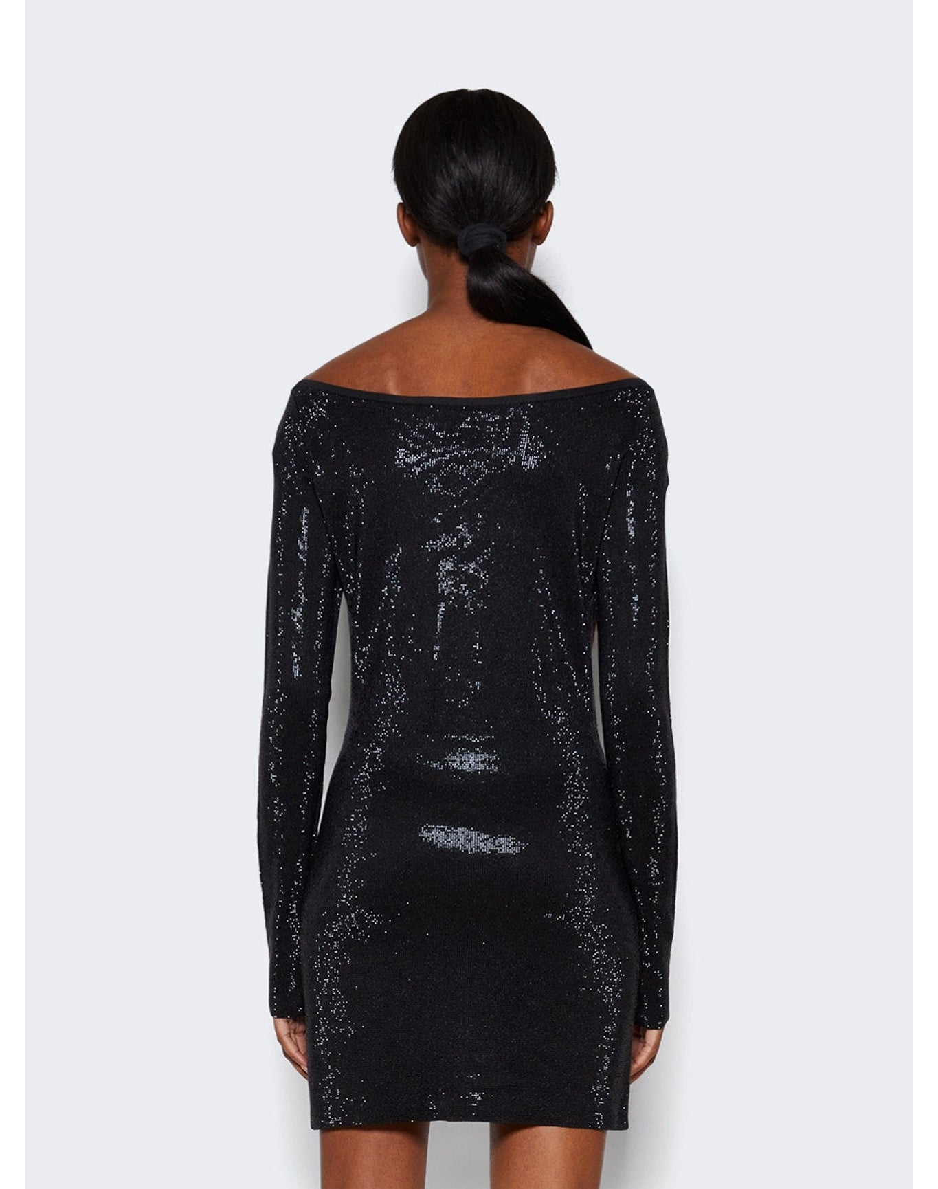 Alexander Wang | Women | Clear Bead Hotfix Mini Dress | Black