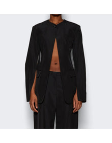 Alexander Wang | Women | Collarless Jacket With Slits | Black