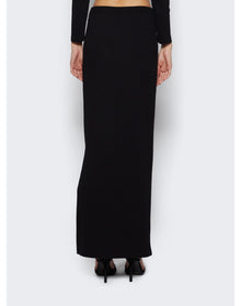 Alexander Wang | Women | Embossed Logo Maxi Skirt | Black