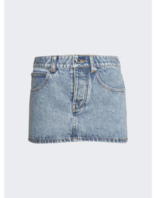 Alexander Wang | Women | Hotfix Denim Skirt | Vintage Light Indigo