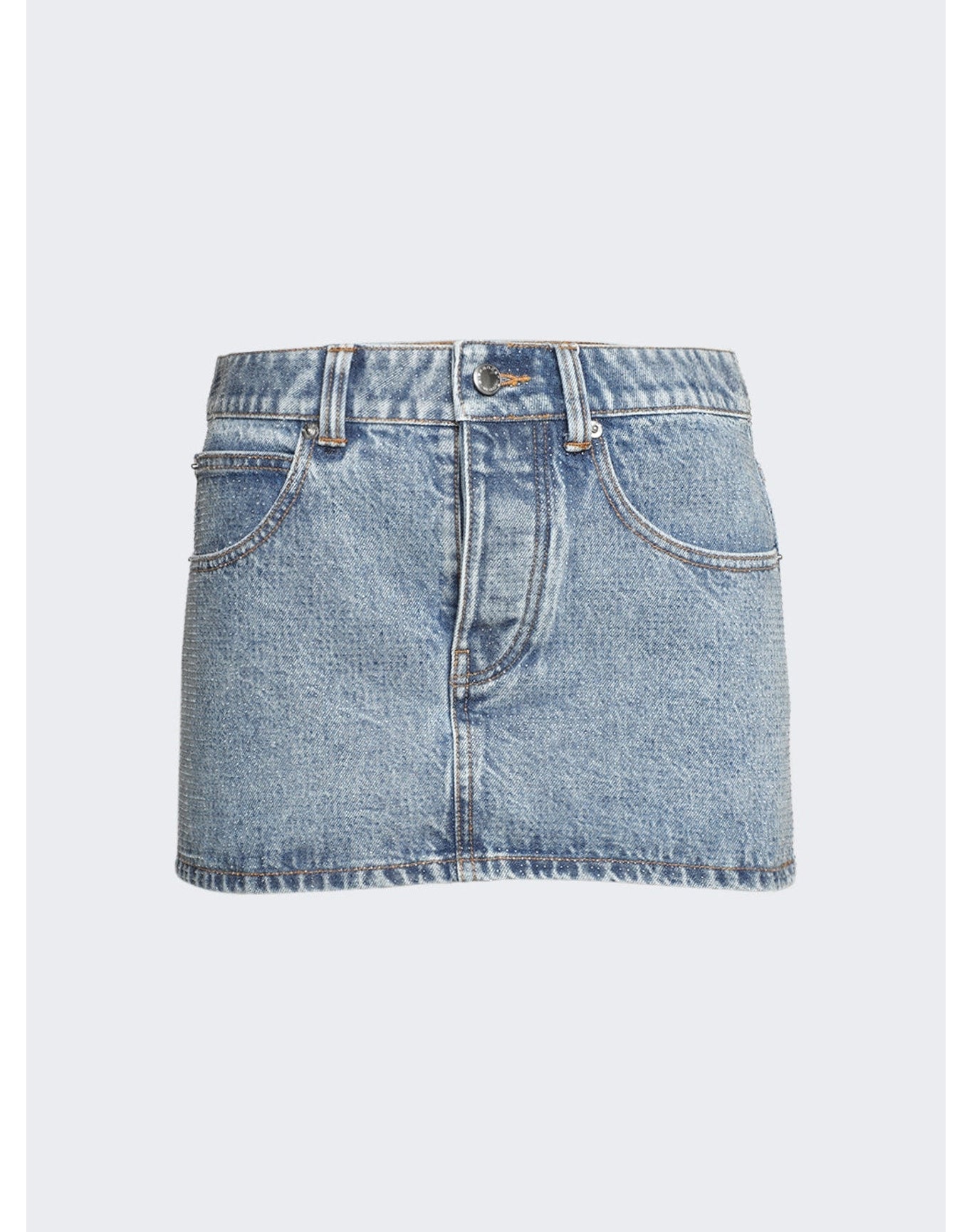 Alexander Wang | Women | Hotfix Denim Skirt | Vintage Light Indigo