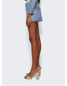Alexander Wang | Women | Hotfix Denim Skirt | Vintage Light Indigo