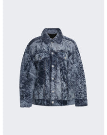 Alexander Wang | Women | Tuxedo Coat Tipped Shearlg | Rich Indigo