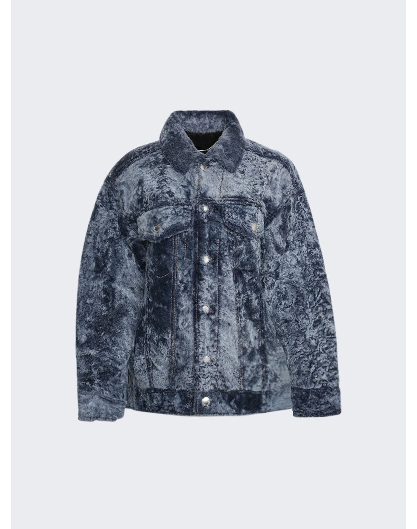 Alexander Wang | Women | Tuxedo Coat Tipped Shearlg | Rich Indigo