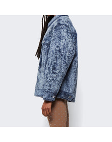 Alexander Wang | Women | Tuxedo Coat Tipped Shearlg | Rich Indigo